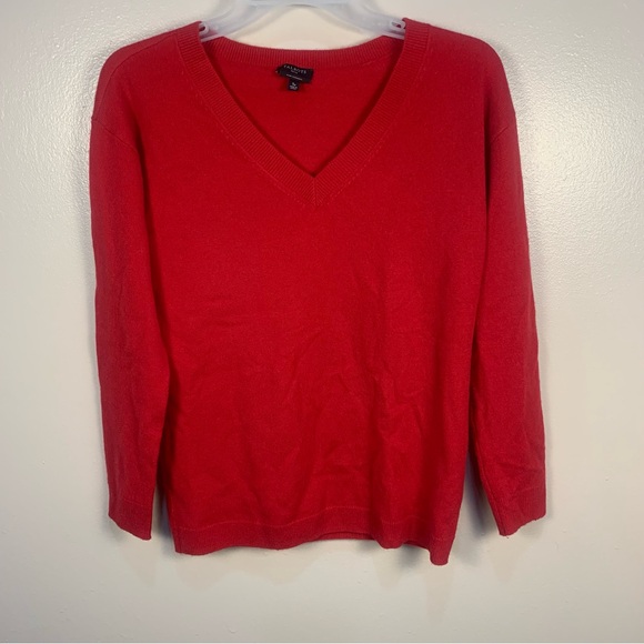 Talbots Pure Cashmere V Neck Pullover Sweater - Picture 4 of 13